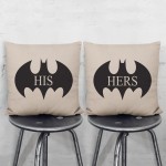 His Hers Batman Logo Kissenbezüge Paare