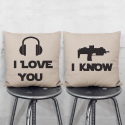 ปลอกหมอนคู่รัก สตาร์วอร์ Starwars I love you  I Know V.2  (PW-0099)