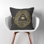 Eye of Providence  Linen Cotton throw Pillow Cover