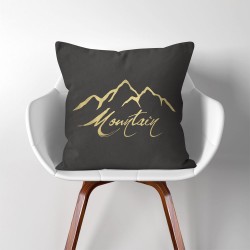 Mountain  Linen Cotton throw Pillow Cover (PW-0127)