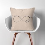 Infinity Birds  Linen Cotton throw Pillow Cover