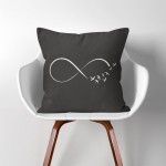 Infinity Birds  Linen Cotton throw Pillow Cover