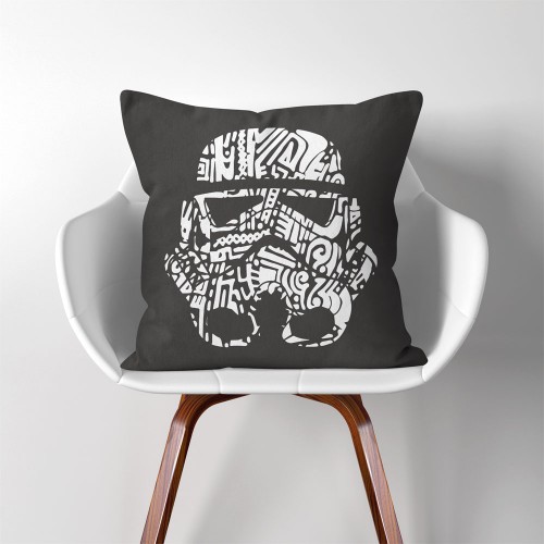 Stormtrooper helmet Star Wars  Linen Cotton throw Pillow Cover