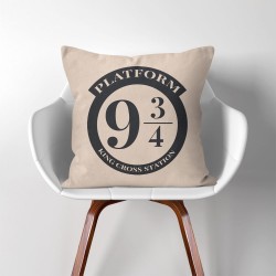 Platform 9 3/4  Harry Potter  Linen Cotton throw Pillow Cover (PW-0155)