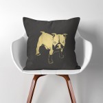 Boston Terriers Dog V.4  Linen Cotton throw Pillow Cover