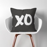 XO  Linen Cotton throw Pillow Cover