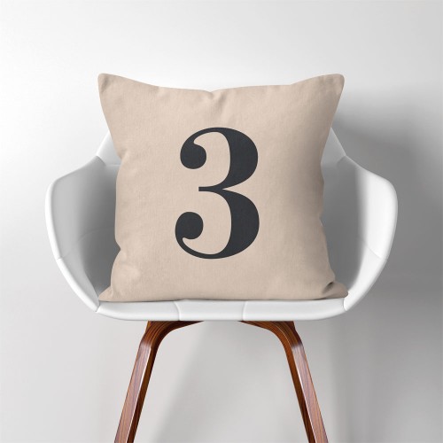 Custom Number  Linen Cotton throw Pillow Cover