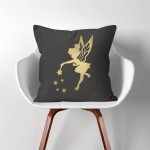 Tinker Bell  Linen Cotton throw Pillow Cover