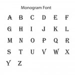 ปลอกหมอนอิง ภาพ ชื่อย่อ อักษรย่อ  monograms V.4