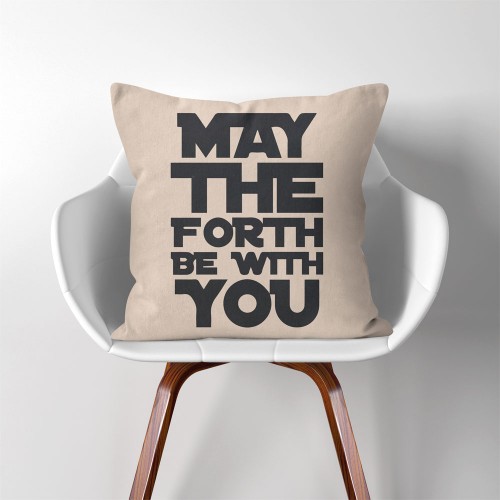 May The Force Be With You Star Wars  Linen Cotton throw Pillow Cover