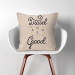 Travel the good  Linen Cotton throw Pillow Cover