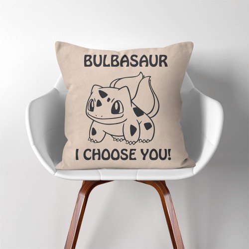 ปลอกหมอนอิง ภาพ โปเกม่อน ฉันเลือกนาย  Bulbasaur Pokemon