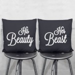 His Beauty and Her Beast Pillowcases Set