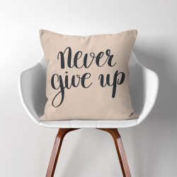 ปลอกหมอนอิง ภาพ Never give up  (PW-0270)