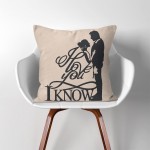 Star Wars I love you I know  Linen Cotton throw Pillow Cover