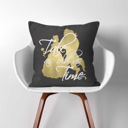 Beauty and The Beast Tale as Old as Time  Linen Cotton throw Pillow Cover (PW-0299)