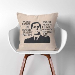 ปลอกหมอนอิง ภาพ The Office TV SHOW Michael Scott "Feared or Loved"  (PW-0313)