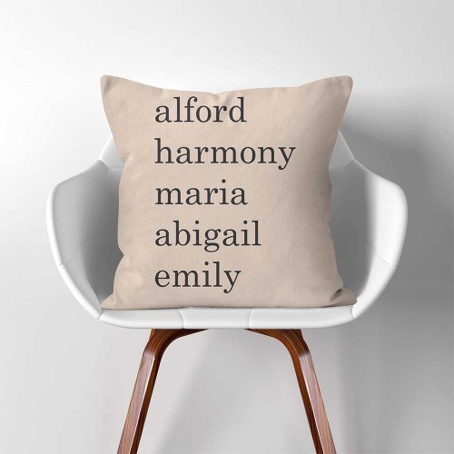 ปลอกหมอน ใส่ชื่อหลานๆได้ Grandkids personalized names Pillow Cover