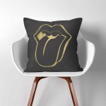 ปลอกหมอนอิง ภาพ โรลลิ่งสโตน Sequin Lips Rock n' Roll The Rolling Stones