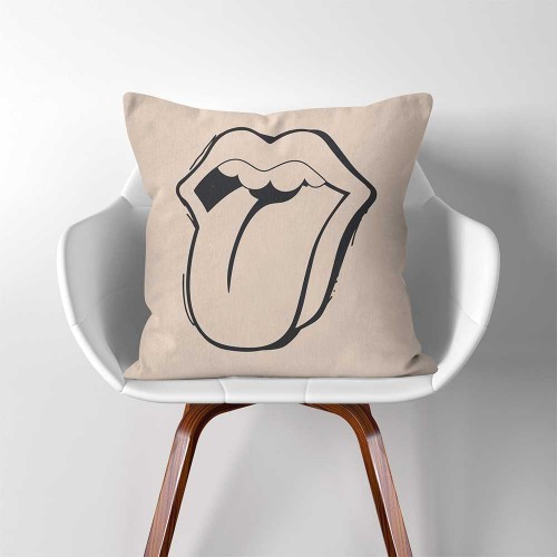 ปลอกหมอนอิง ภาพ โรลลิ่งสโตน Sequin Lips Rock n' Roll The Rolling Stones