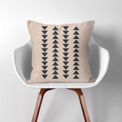 Triangle Pattern  Linen Cotton throw Pillow Cover (PW-0341)