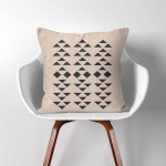 Triangle Design Pattern  Linen Cotton throw Pillow Cover