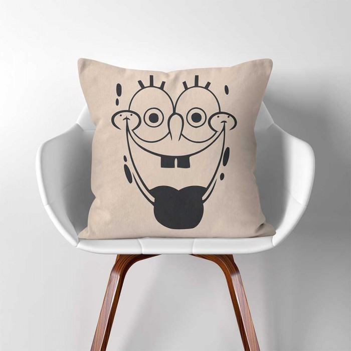 Spongebob Squarepants Linen Cotton Throw Pillow Cover