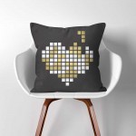 Heart  Linen Cotton throw Pillow Cover