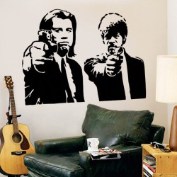  สติกเกอร์ติดผนัง  Pulp Fiction Jules and Vincent Wall Sticker (WD-0001)