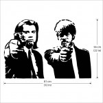 สติกเกอร์ติดผนัง  Pulp Fiction Jules and Vincent Wall Sticke