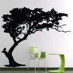 สติกเกอร์ติดผนัง TREE Shade Design Wall Sticker 