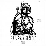 Boba Fett Vinyl Wall Art Decal / Wall Tattoo