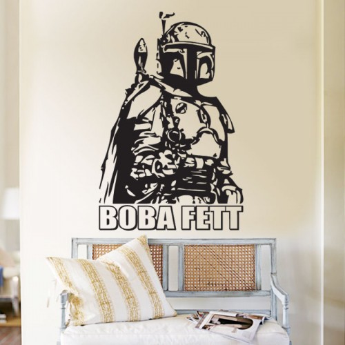 Boba Fett Vinyl Wall Art Decal / Wall Tattoo