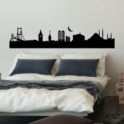 สติกเกอร์ติดผนัง Istanbul City Vinyl Wall Art Decal /  Wall Sticker (WD-0009)