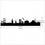 สติกเกอร์ติดผนัง Istanbul City Vinyl Wall Art Decal / Wall Sticker