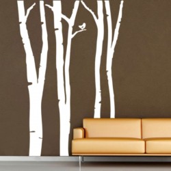 สติกเกอร์ติดผนัง Birch Forest  Wall Sticker (WD-0010)