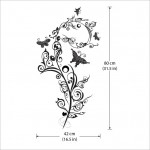 สติกเกอร์ติดผนัง Arabesques and Butterflies Wall Sticker