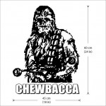 Chewbacca Stra Wars  Vinyl Wall Art Decal 