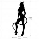 สติกเกอร์ติดผนัง ภาพ Sexy Devil Girl Wall Tattoo 