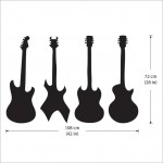 four guitar Vinyl Wall Art Decal 