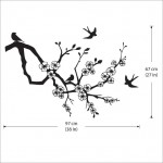 Birds on Cherry Blossom Vinyl Wall Art Decal