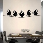 Cherry Birds on a Wire Vinyl Wall Art Decal 