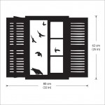 Birds flying into Window Vinyl Wall Art Decal