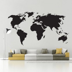 World Map Vinyl Wall Art Decal (WD-0080)