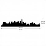 สติกเกอร์ติดผนัง ภาพ นิวยอร์ก NYC New York Skyline Wall Decal