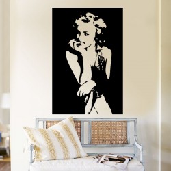 Marilyn Monroe Vinyl Wall Art Decal (WD-0090)