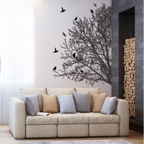 Tree Branch With Birds 2 Vinyl Wall Art Decal