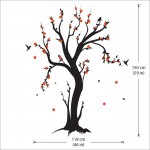 สติกเกอร์ติดผนัง Tree Blossoms with Birds Wall Sticker