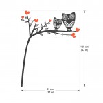 Owls On Tree Branch Vinyl Wall Art Decal 