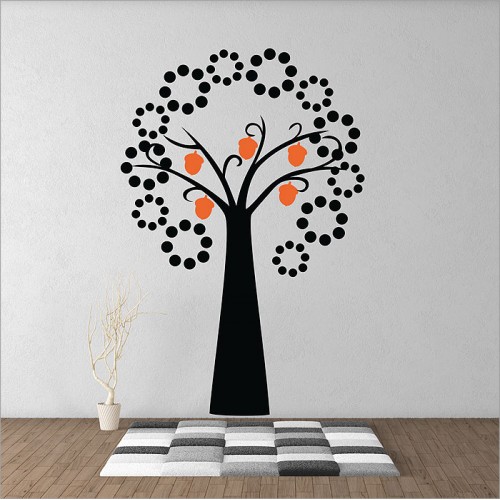 สติกเกอร์ติดผนัง Circles Tree Wall Sticker